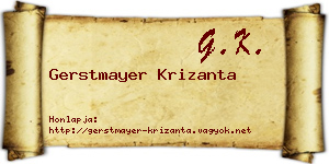 Gerstmayer Krizanta névjegykártya